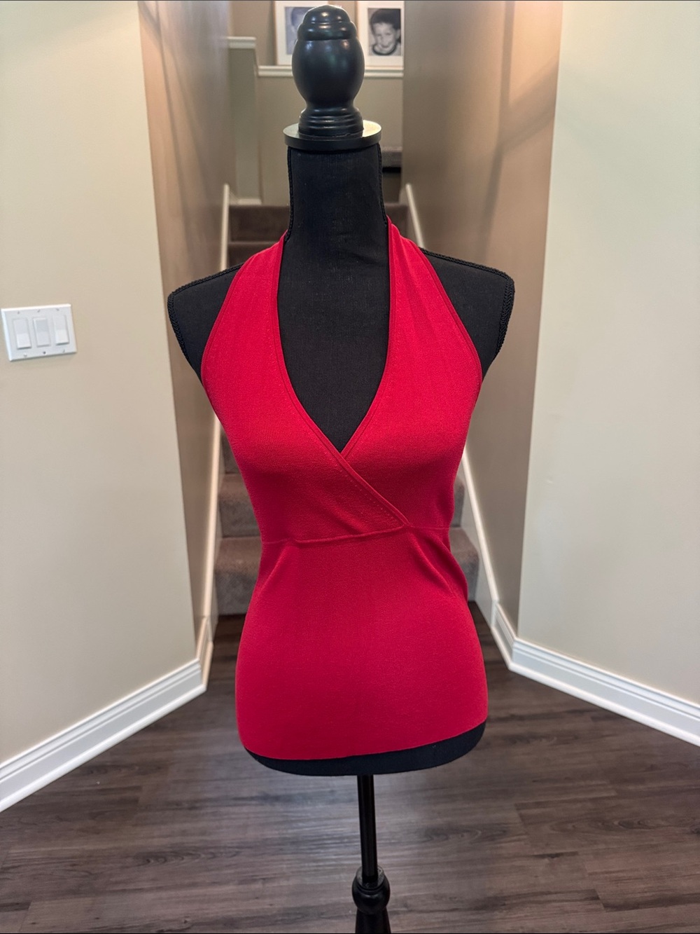 LOFT Red Halter Wrap Camisole